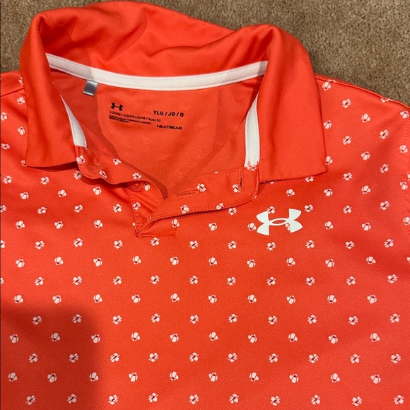 Under Armour Kids Red Polo Shirt - Picture 6 of 6
